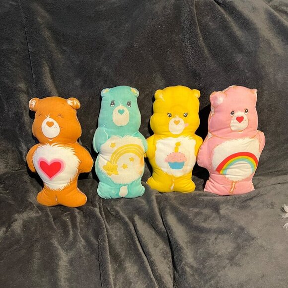 Care Bears Cut and Sew Plush Toys Fabric Panel 1980s Rare lot Of 4 12” tall hand - Picture 1 of 11